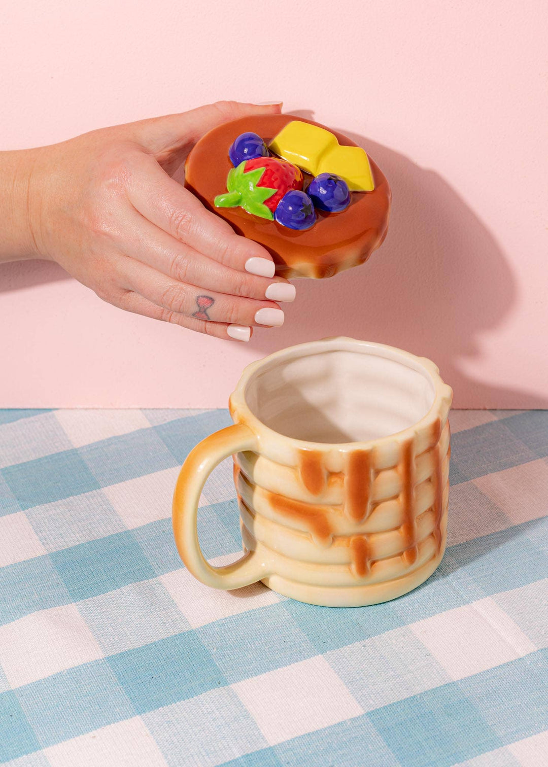 Canna Style Pancake Mug with Lid