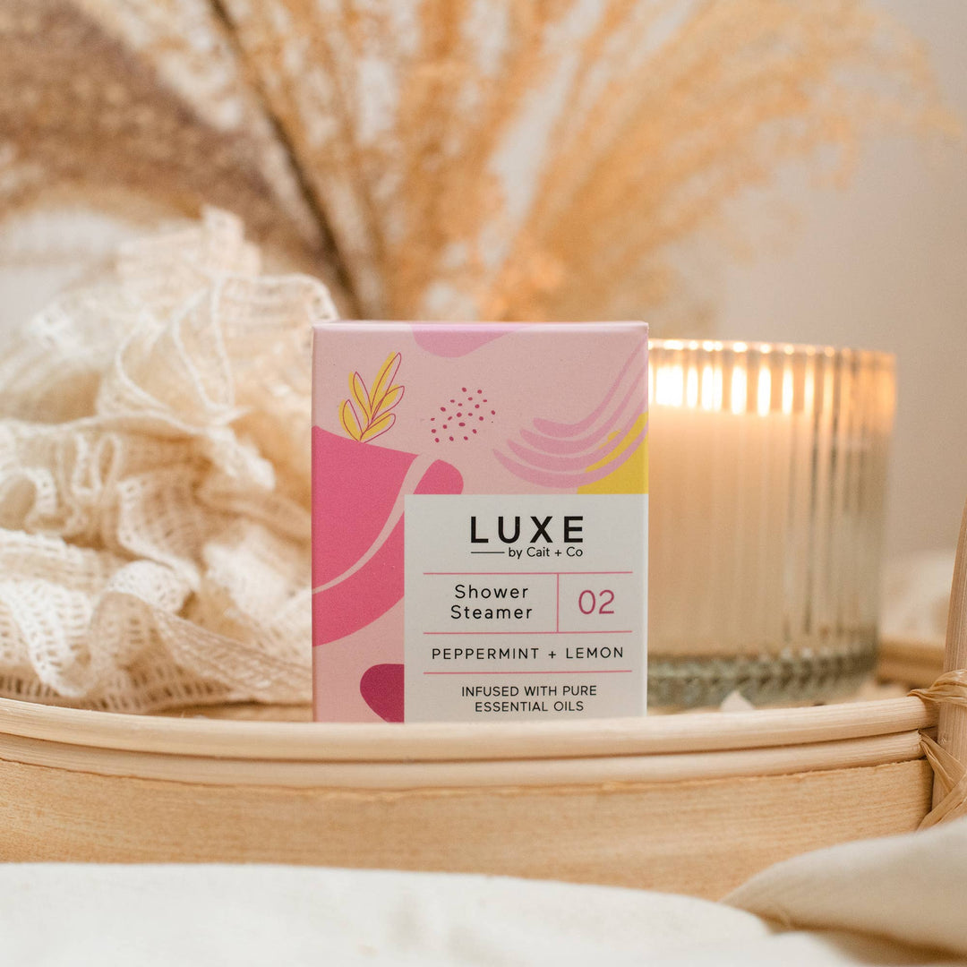 Cait + Co - Luxe Peppermint + Lemon Shower Steamer Fizzy Bomb