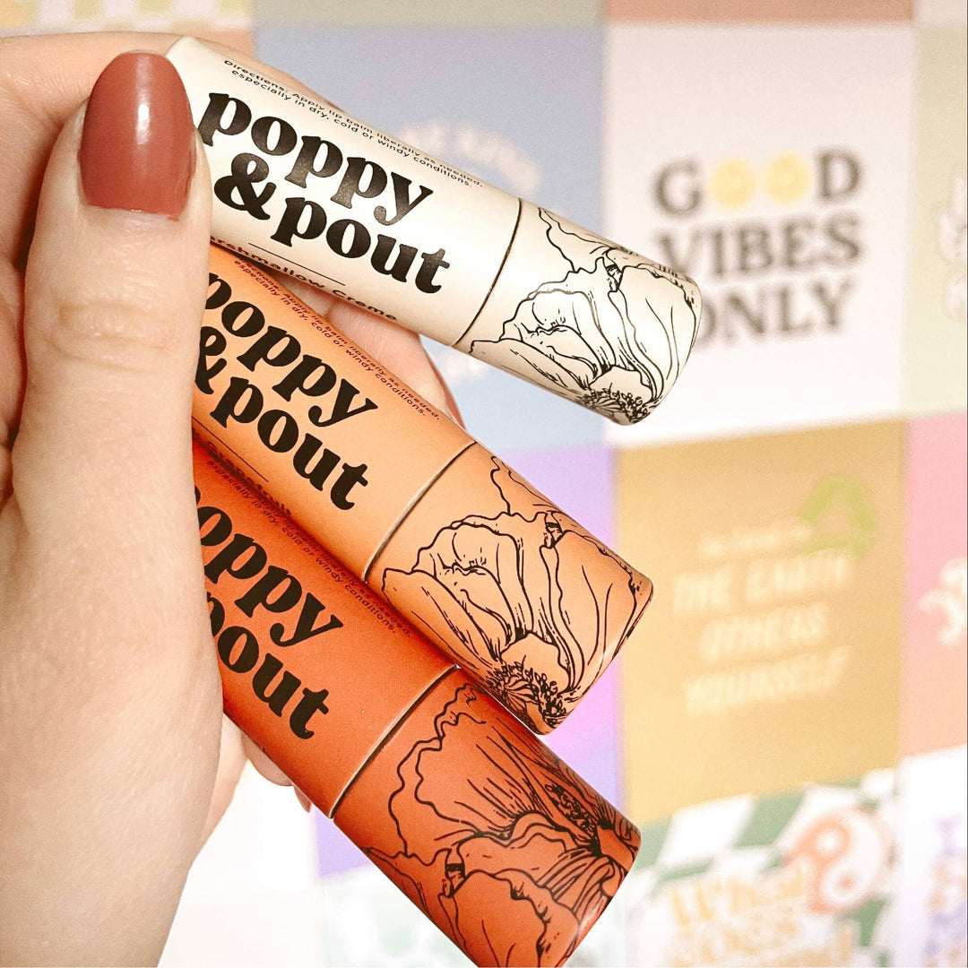 Poppy & Pout Lip Balm- Marshmallow Creme