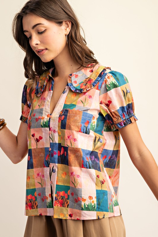 Women's Tulip Top Multi-Color