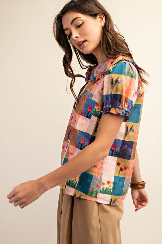 Women's Tulip Top Multi-Color