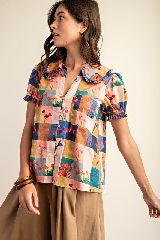 Women's Tulip Top Multi-Color