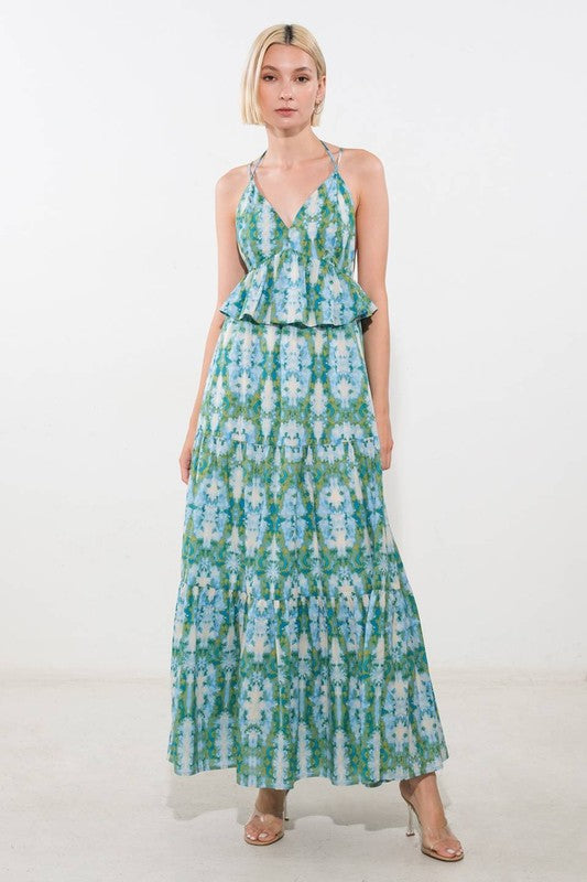 Womens Free Market Woven Maxi Dress with Strappy Back