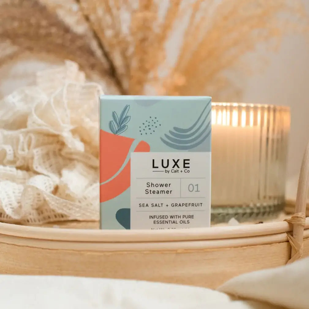 Cait + Co - Luxe Sea Salt + Grapefruit Shower Steamer Fizzy Bomb