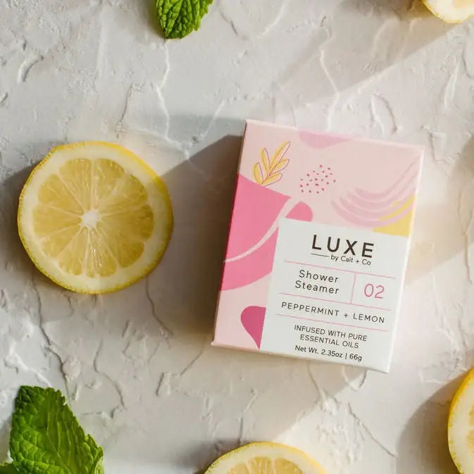 Cait + Co - Luxe Peppermint + Lemon Shower Steamer Fizzy Bomb