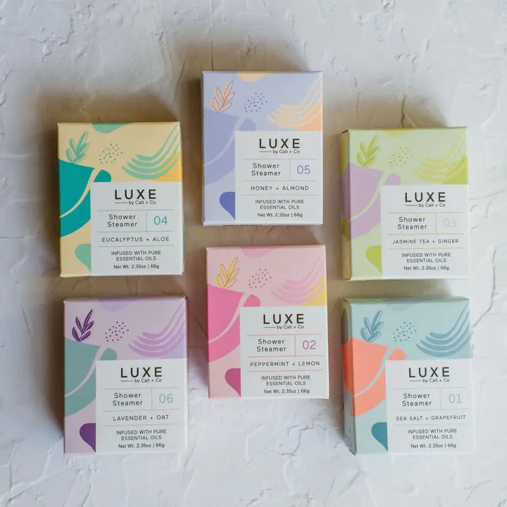 Cait + Co - Luxe Peppermint + Lemon Shower Steamer Fizzy Bomb