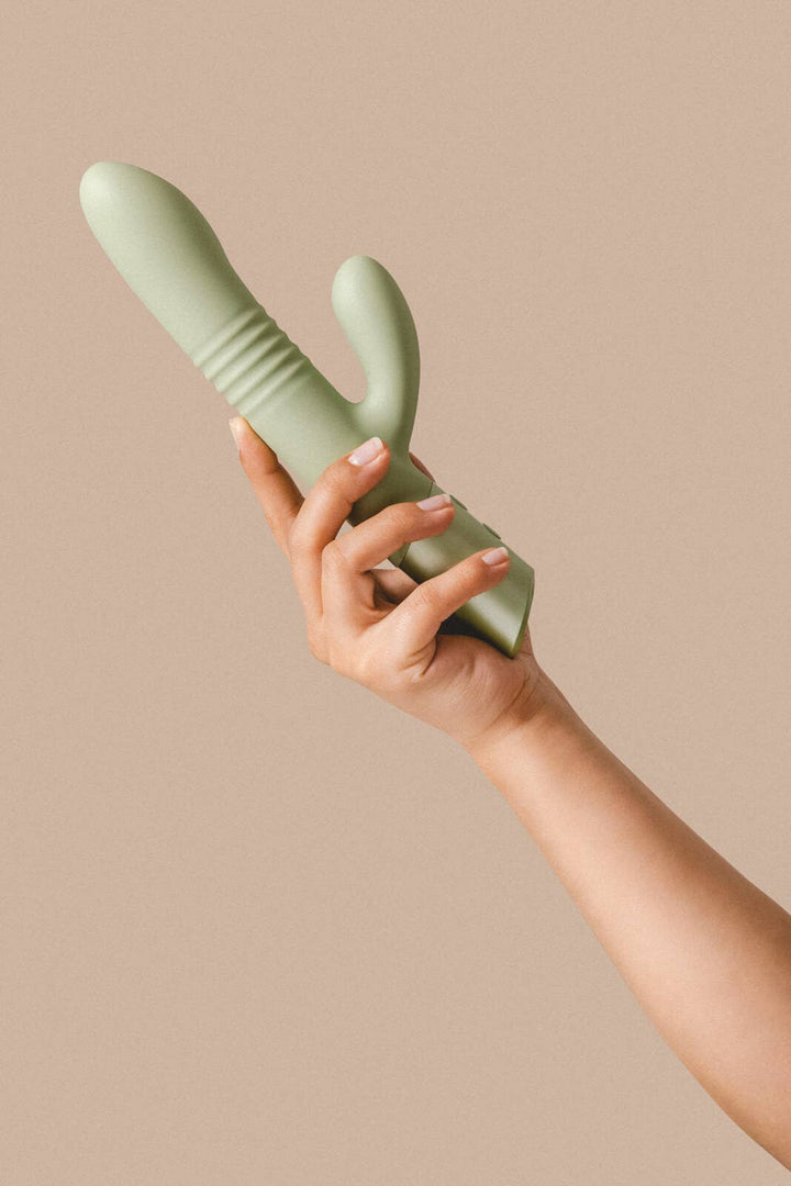 The Natural Love Company - Yarrow | Thrusting Rabbit Vibrating Dildo