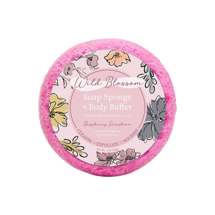 Cait + Co - Wild Blossom Soap Infused Body Buffer-Raspberry Sunshine