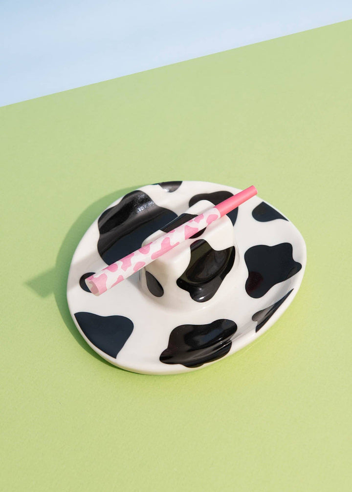 COWBOY HAT ASHTRAY: COW PRINT