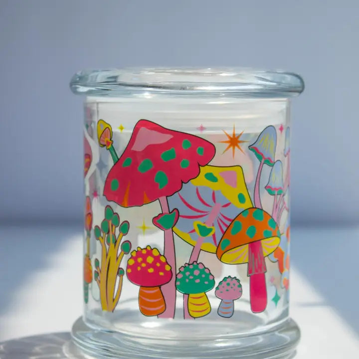 Canna Style - Colorful Mushroom Stash Jar