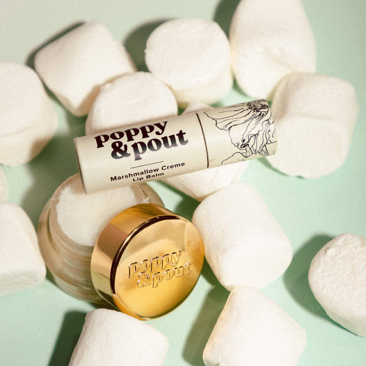 Poppy & Pout Lip Balm- Marshmallow Creme