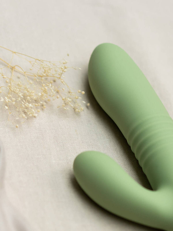 The Natural Love Company - Yarrow | Thrusting Rabbit Vibrating Dildo