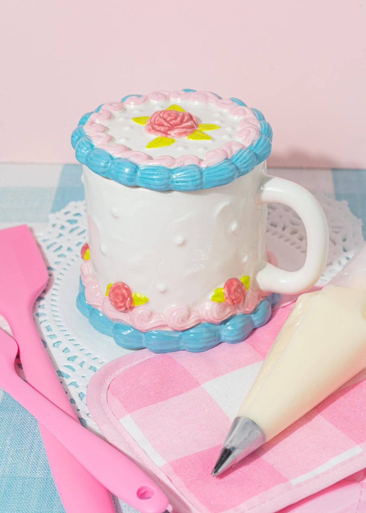 Canna Style Cake Mug with Lid