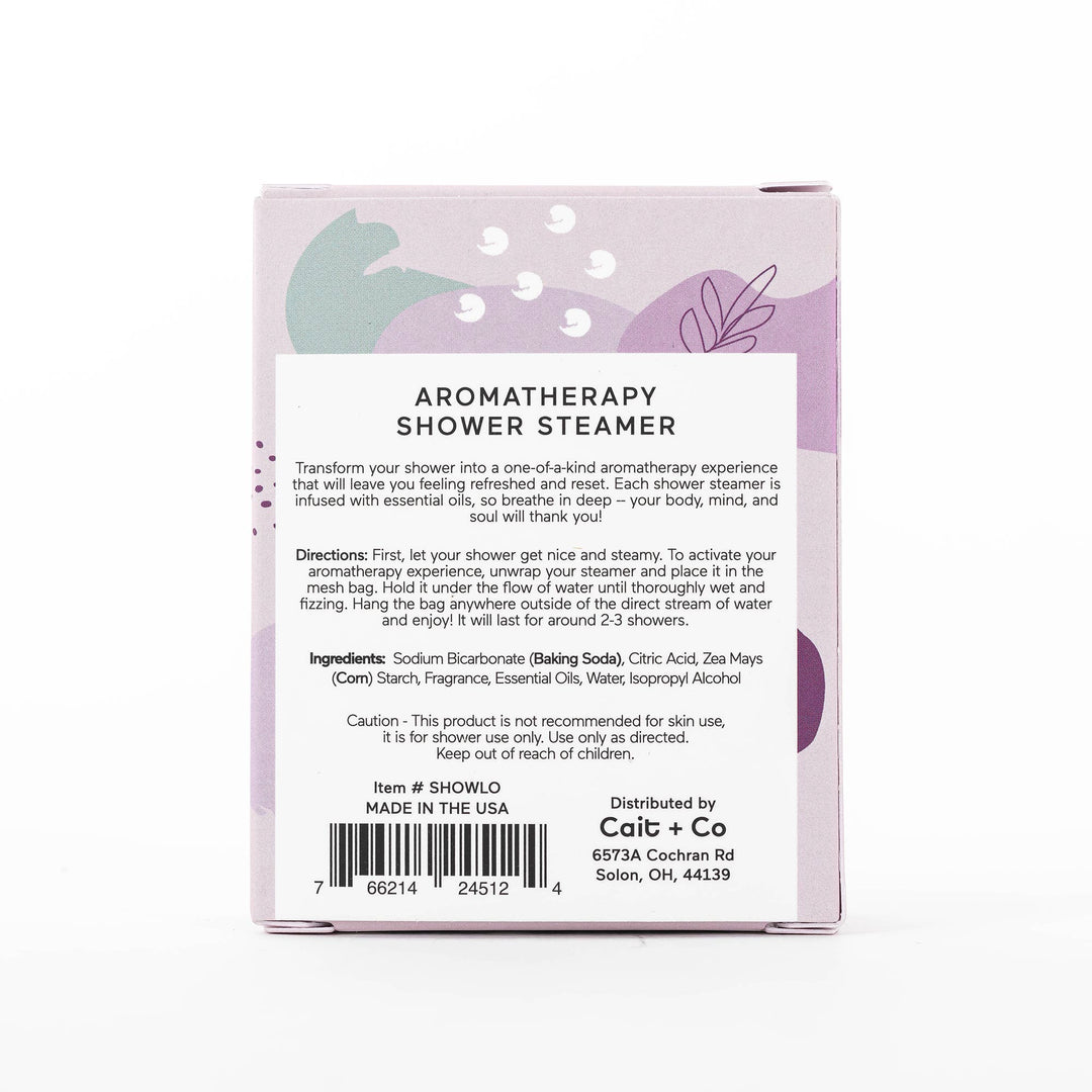 Cait + Co - Luxe Lavender + Oat Shower Steamer Fizzy Bomb