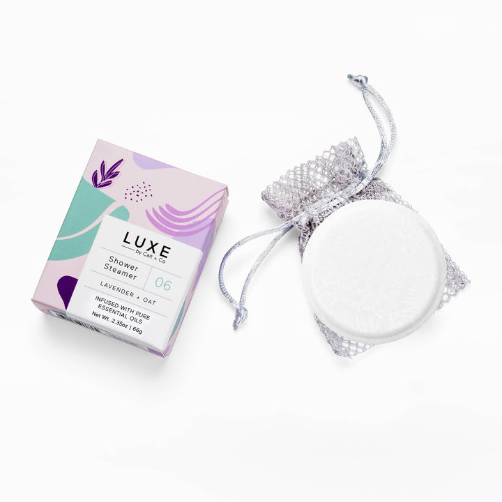 Cait + Co - Luxe Lavender + Oat Shower Steamer Fizzy Bomb