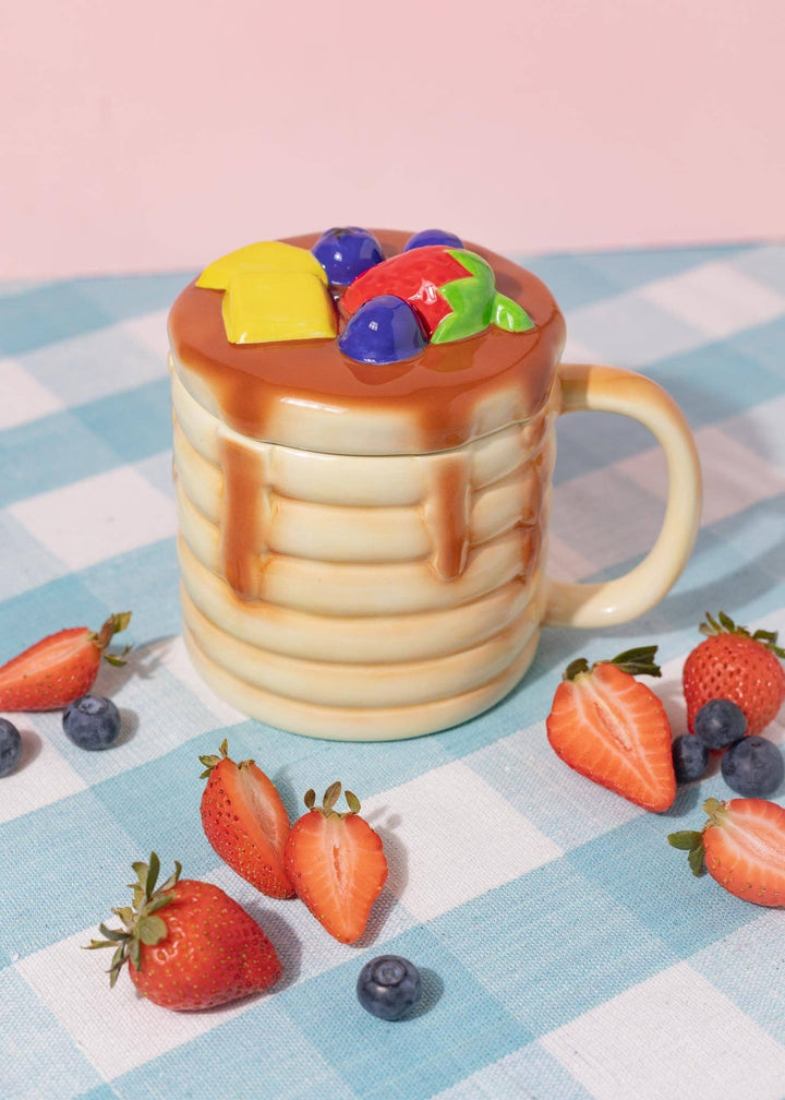 Canna Style Pancake Mug with Lid