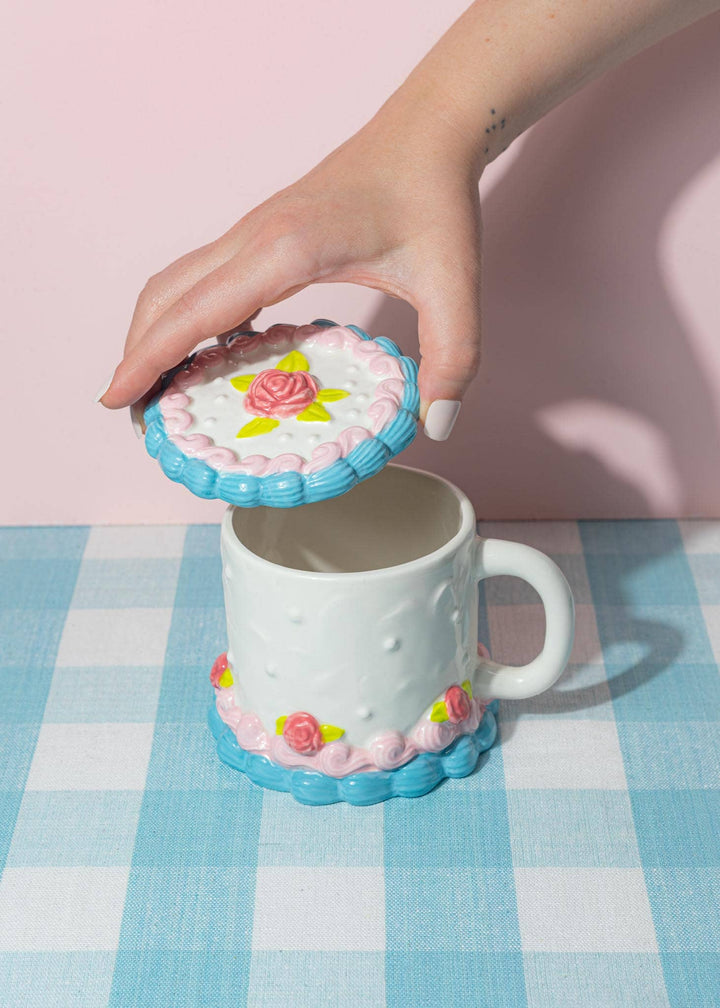 Canna Style Cake Mug with Lid