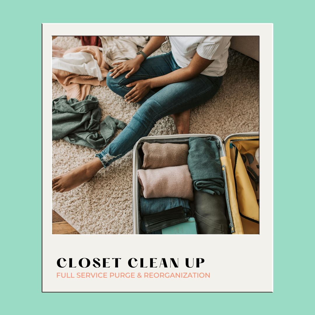 professional wardrobe organizer in renton and seattle doing a closet clean up