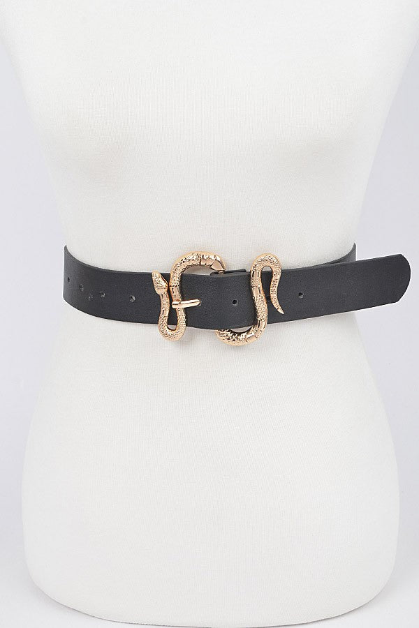 Esme & Elodie Gold Snake Buckle Belt