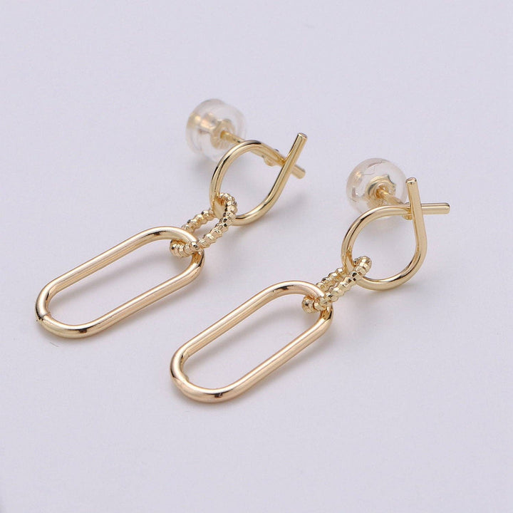 Aim Eternal - Dainty Chain Dangle Link Earrings