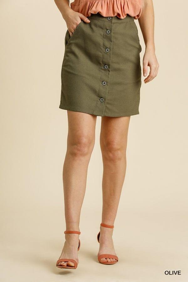 brown midi length slit front denim skirt mimosa us online boutique – The  Revival