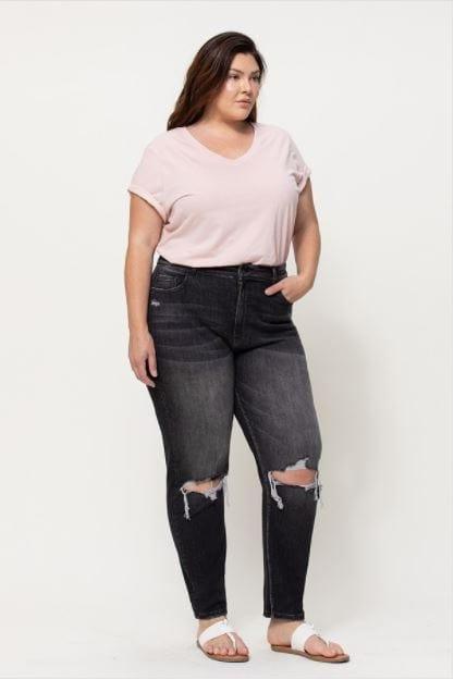 Short mom jeans plus shops size